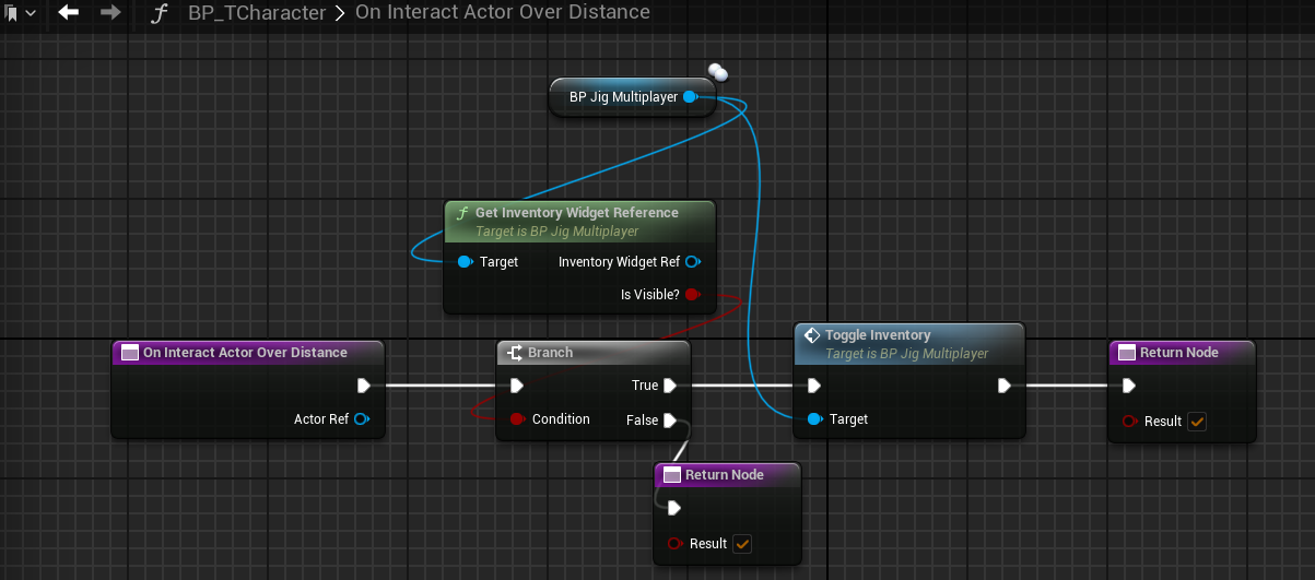 Blueprint closing inventory when the player moves too far from loot