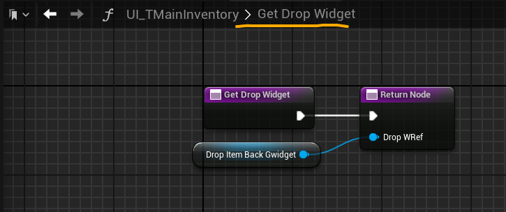 GetDropWidget function returning DropItemBackGWidget