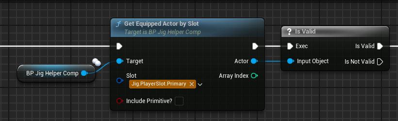 Get Equipped Actor By Slot function with Include Primitive option