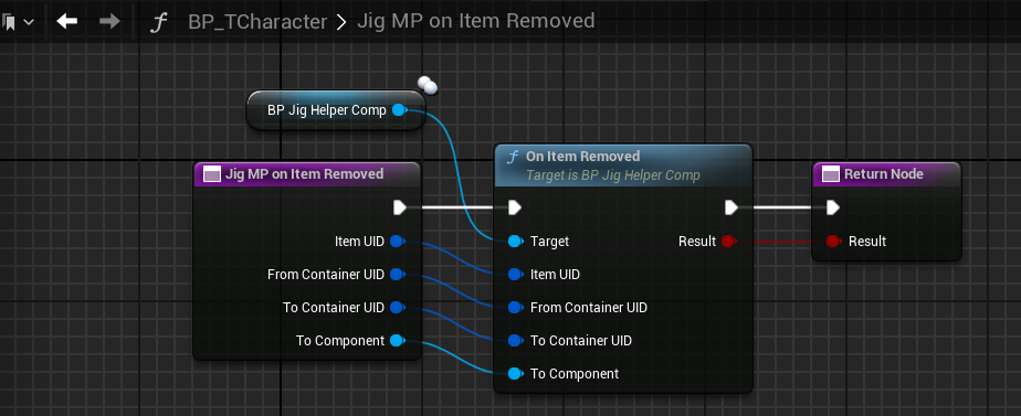 On Item Removed forwarded to the helper component