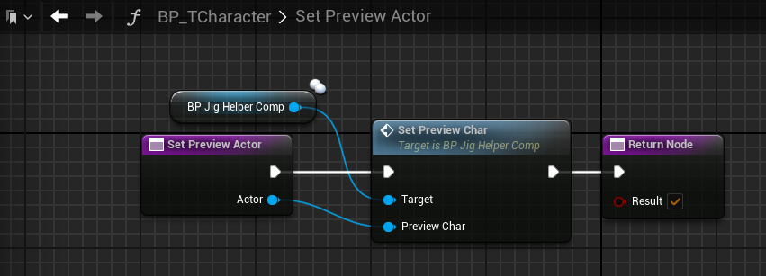 Blueprint setting the character preview actor