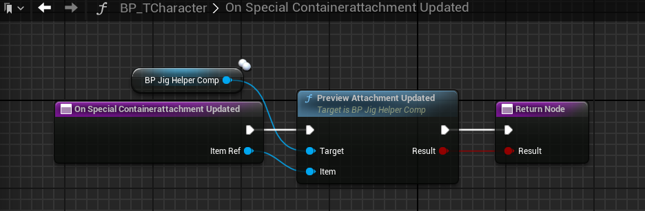 Blueprint updating character preview attachments